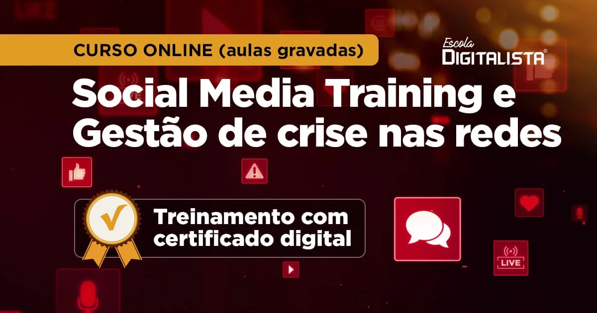 curso online de social media training e gestao de crise nas redes